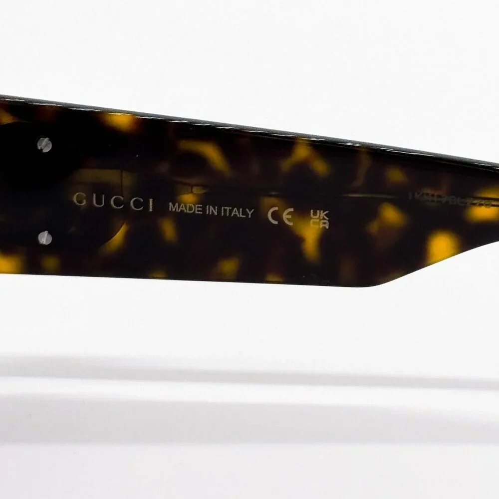 NEW GUCCI SUNGLASSES HAVANA BROWN WOMEN CAT EYE EYEWEAR GUCCI GG1951S 002 - Picture 10 of 11